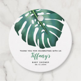 Etiquetas Para Lembrancinhas Chá de fraldas Greenery Monstera Leaf