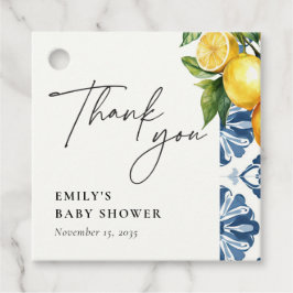Etiquetas Para Lembrancinhas Chá de fraldas italiano Lemon Positano