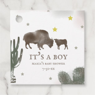 Etiquetas Para Lembrancinhas Chá de fraldas Mama Baby Buffalo Cactus Boy
