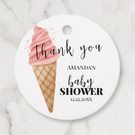 Etiquetas Para Lembrancinhas Chá de fraldas Minimizado de Sorvete Obrigado