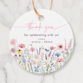 Etiquetas Para Lembrancinhas Chá de fraldas Rosa de Flores Selvagens