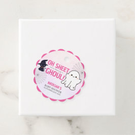 Etiquetas Para Lembrancinhas Chá de fraldas Rosa Ghoueen Halloween Girl