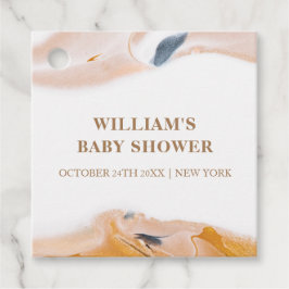 Etiquetas Para Lembrancinhas Chá de fraldas Rustic Modern Watercolor Abstrato