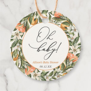 Etiquetas Para Lembrancinhas Chá de fraldas Vintage Clementine Cutie & Greenery