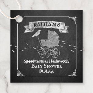 Etiquetas Para Lembrancinhas Chá de fraldas Vintage Stroller Halloween