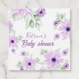 Etiquetas Para Lembrancinhas Chá de fraldas Violet Watercolor Personalizado