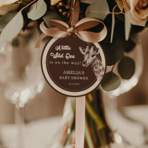 Chá de fraldas Wild One Safari Giraffe