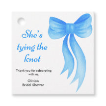 Chá de Noiva Arco Azul Ela Está Fazendo o Nó