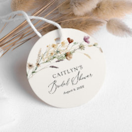 Etiquetas Para Lembrancinhas Chá de Noiva Boho de Outono com Flores Silvestres