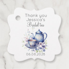 Etiquetas Para Lembrancinhas Chá de Noiva Boho Floral Azul Chá de Noiva Vintage