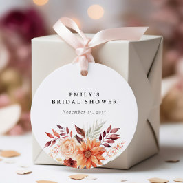 Etiquetas Para Lembrancinhas Chá de Noiva Boho Floral de Outono