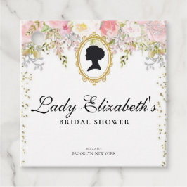 Etiquetas Para Lembrancinhas Chá de noiva de flores cor-de-rosa orçamento Bridg