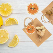 Chá de noiva de frutas cítricas em laranja aquarel