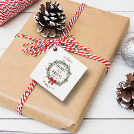 Etiquetas Para Lembrancinhas Chá de Noiva de Natalzinho Alegre