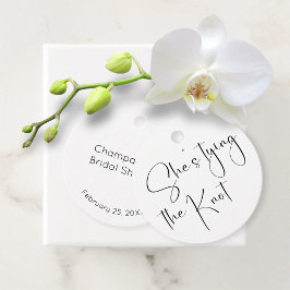 Etiquetas Para Lembrancinhas Chá de Noiva de Roteiro Moderno Ela Está Amarrando