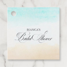 Etiquetas Para Lembrancinhas Chá de Noiva Elegante Tropical Costeiro