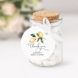 Etiquetas Para Lembrancinhas Chá de noiva em aquarela de limão