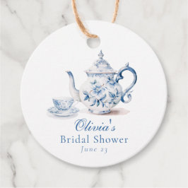 Etiquetas Para Lembrancinhas Chá de Noiva Festa Floral Azul Festa do Chá