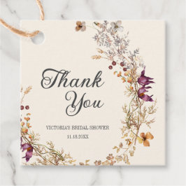 Etiquetas Para Lembrancinhas Chá de Noiva Floral Boho de Outono