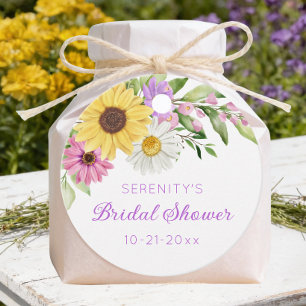 Etiquetas Para Lembrancinhas Chá de Noiva Floral Boho Girassol Margarida