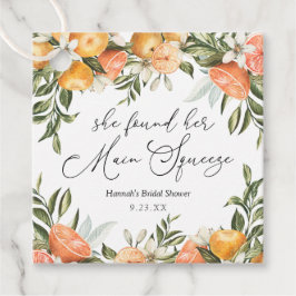 Etiquetas Para Lembrancinhas Chá de Noiva Laranja Main Squeeze