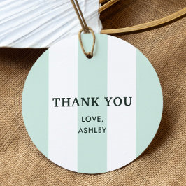 Etiquetas Para Lembrancinhas Chá de Noiva Listra de Cabana Verde Mar