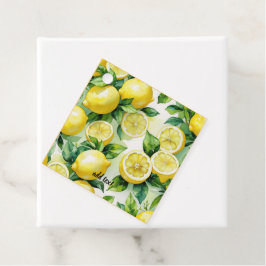 Etiquetas Para Lembrancinhas Chá de noiva moderno em azul limão floral script