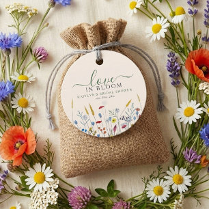 Etiquetas Para Lembrancinhas Chá de Noiva Prado de Flores Silvestres em Flor