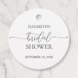 Etiquetas Para Lembrancinhas Chá de Noiva Preto e Branco com Roteiro Minimal Si