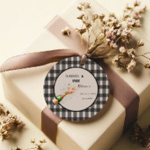 Chá de noiva preto e branco de flanela & fizz de i