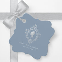 Chá de Noiva Regency Dusty Blue Elegante Crista