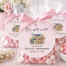 Etiquetas Para Lembrancinhas Chá de Noiva Rosa Floral She´s Off the Market