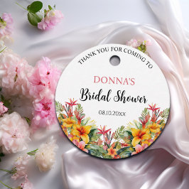 Etiquetas Para Lembrancinhas Chá de Noiva Tropical Luau Havaiano