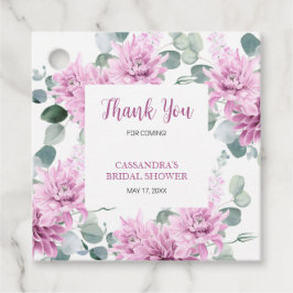 Etiquetas Para Lembrancinhas Chá de panela Botânico Purple Dahlia Eucalyptus