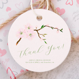 Etiquetas Para Lembrancinhas Chá de panela cor-de-rosa com borrão floreado obri