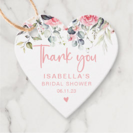 Etiquetas Para Lembrancinhas Chá de panela de Aquarela Floral Rosa Elegante