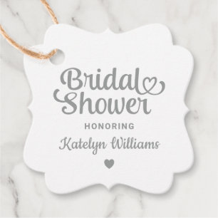 Etiquetas Para Lembrancinhas Chá de panela de Casamento Silver Personalizado