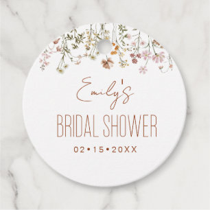 Etiquetas Para Lembrancinhas Chá de panela De Flor Selvagem No Jardim De Sangue