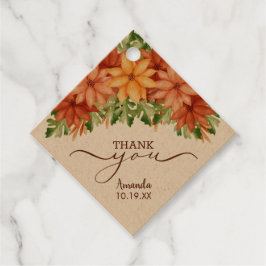 Etiquetas Para Lembrancinhas Chá de panela De Flores De Queda Obrigado