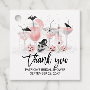 Etiquetas Para Lembrancinhas Chá de panela de Halloween dos Cocktails Blush Ob