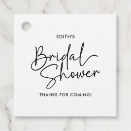 Etiquetas Para Lembrancinhas Chá de panela de Letra Elegante de Script Moderno