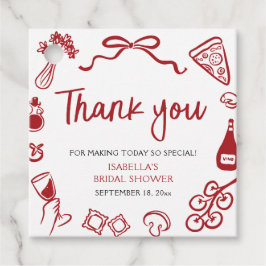 Etiquetas Para Lembrancinhas Chá de Panela de Noiva de Massa de Pizza Desenhada