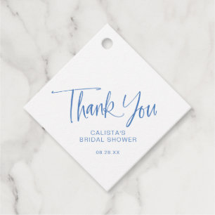 Etiquetas Para Lembrancinhas Chá de panela de Script de Caligrafia Obrigado