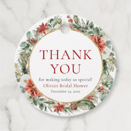 Etiquetas Para Lembrancinhas Chá de panela Dourado de inverno, de inverno, com