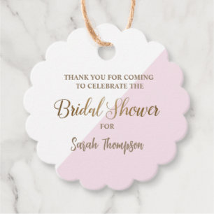 Etiquetas Para Lembrancinhas Chá de panela Dourado Rosa Personalizado Moderno