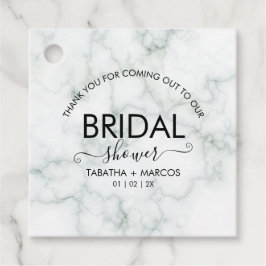 Etiquetas Para Lembrancinhas Chá de panela Elegante de Script Simples de Marble