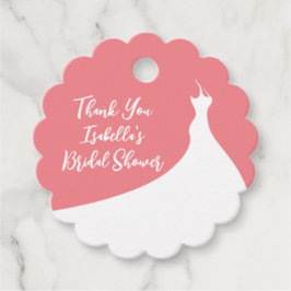 Etiquetas Para Lembrancinhas Chá de panela Elegante Obrigado coral