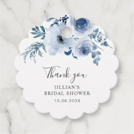 Etiquetas Para Lembrancinhas chá de panela floral azul empoeirado