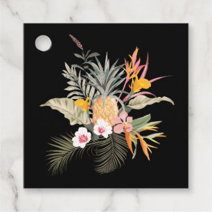 Etiquetas Para Lembrancinhas Chá de panela Floral de Abacaxi Tropical Tags Fav