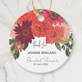 Etiquetas Para Lembrancinhas Chá de panela Floral Moderno do outono Obrigado